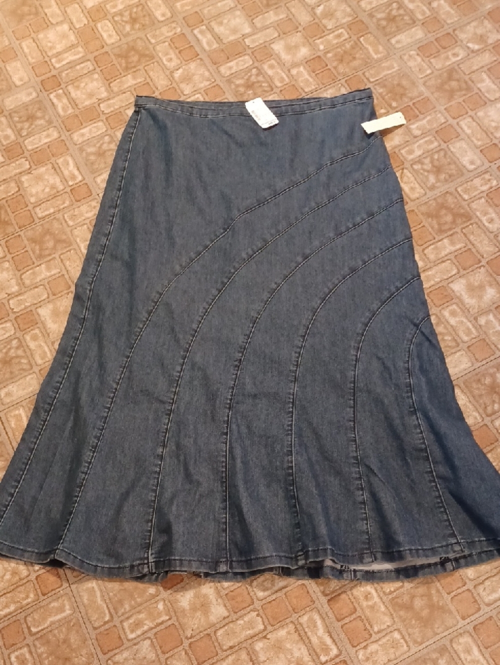 Christopher & Banks Denim A-Line Skirt - Blue Size 10 - Picture 1 of 4